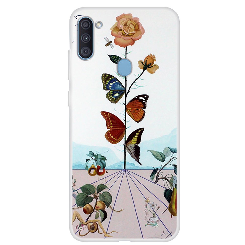 Pattern Printing TPU Phone Case for Samsung Galaxy A11 - Flower-1