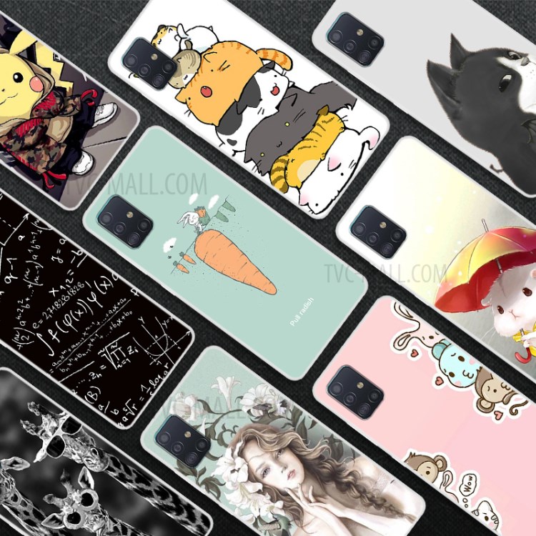 Pattern Printing TPU Phone Soft Cover for Samsung Galaxy A51 - Cartoon Animals-3