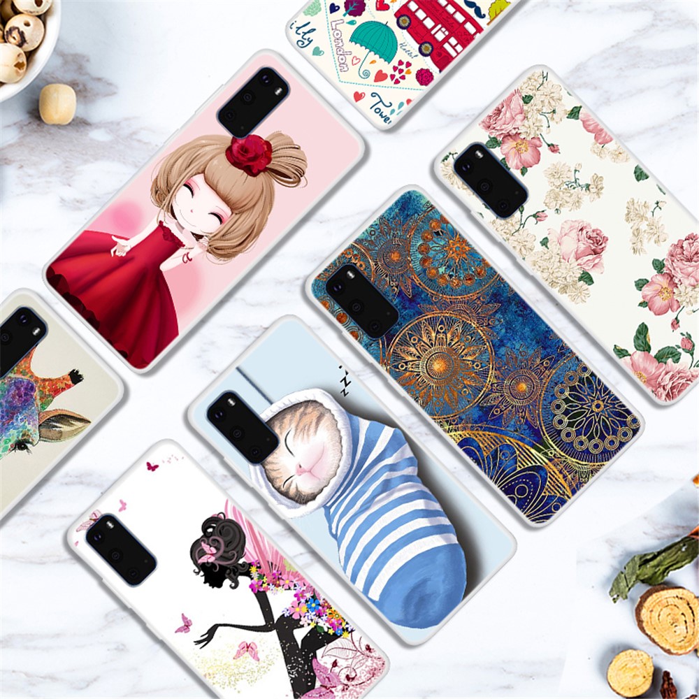 Pattern Printing Soft TPU Phone Casing for Samsung Galaxy S20 - Flowers-2