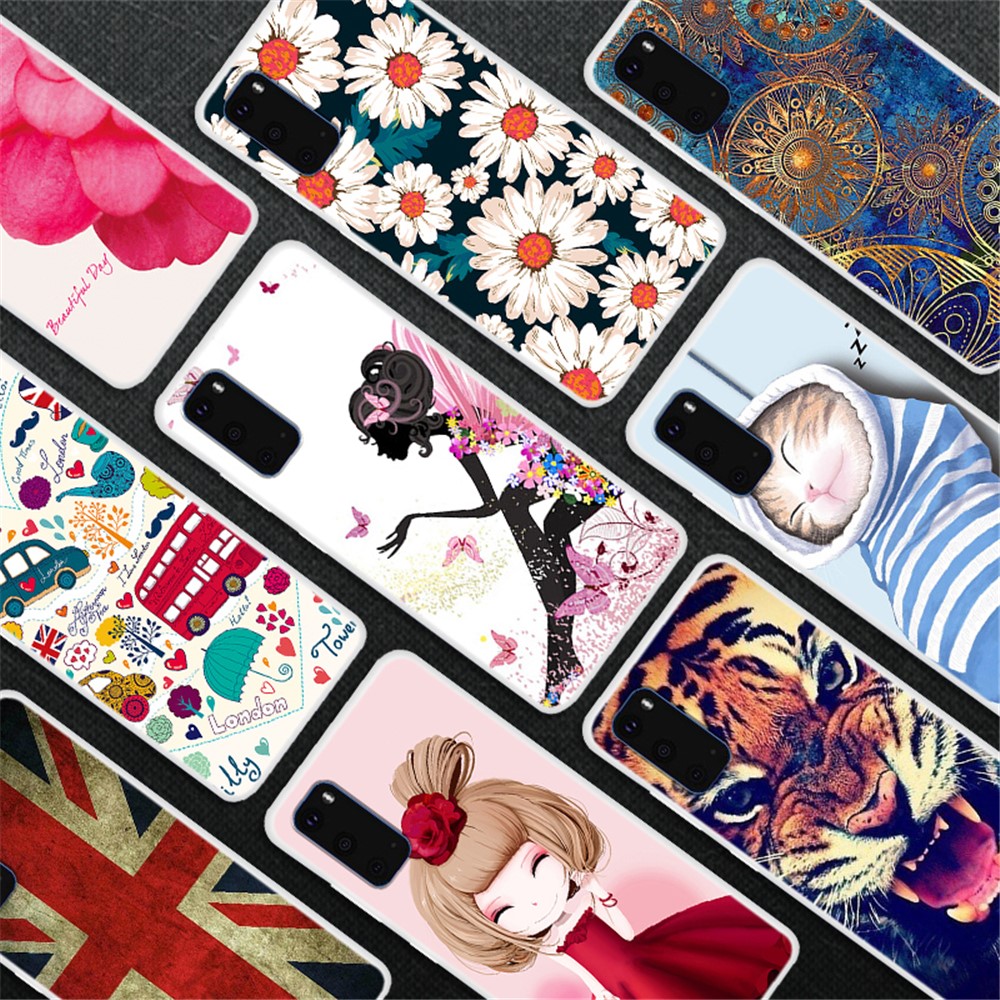 Pattern Printing Soft TPU Phone Casing for Samsung Galaxy S20 - Flowers-3