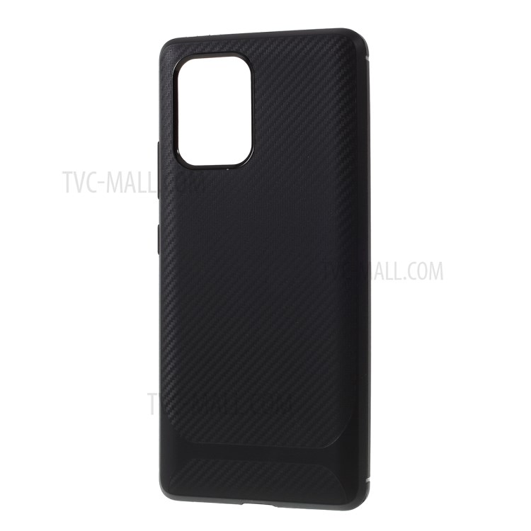 Carbon Fiber Texture TPU Soft Cover for Samsung Galaxy A91/S10 Lite/M80S - Black-2