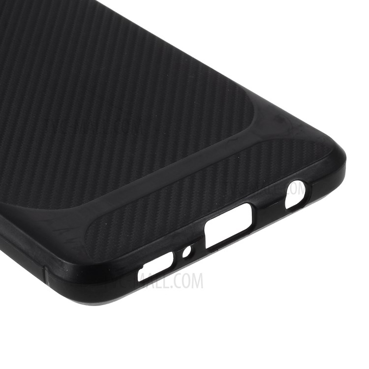 For Samsung Galaxy S10 Flexible TPU Protection Case with Carbon Fiber Texture - Black-6