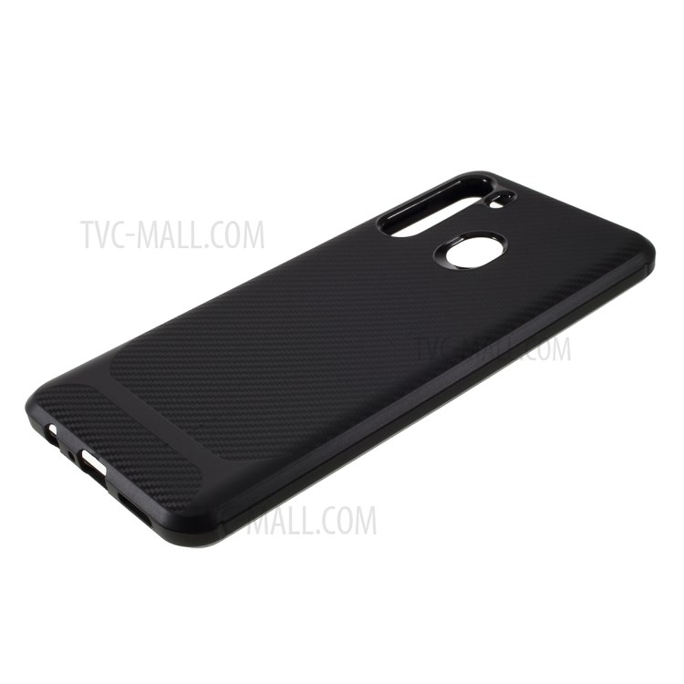 Anti-slip Drop-resistant TPU Mobile Case for Samsung Galaxy A21 - Black-5