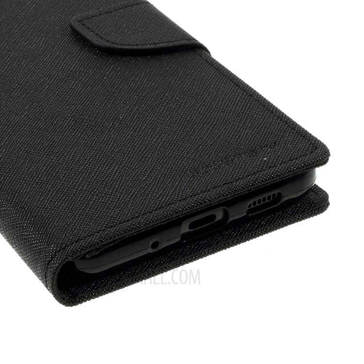 MERCURY GOOSPERY Fancy Diary Leather Wallet Mobile Phone Case for Samsung Galaxy S20 Ultra - All Black-7