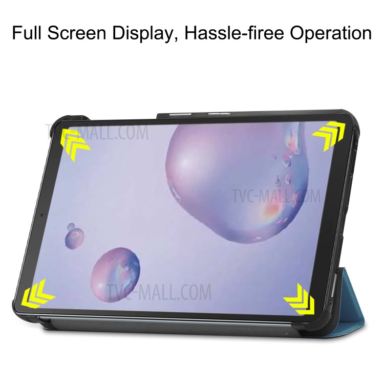 Tri-fold Stand Leather Case for Samsung Galaxy Tab A 8.4(2020) - Dark Green-4