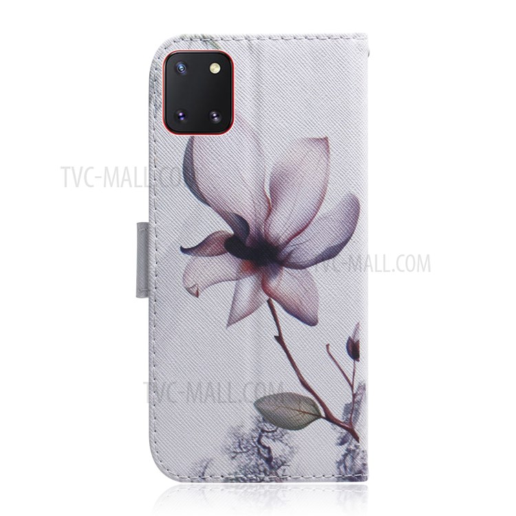 Pattern Printing Wallet Leather Shell Stand Phone Case for Samsung Galaxy A81/Note 10 Lite - Beautiful Flower-3