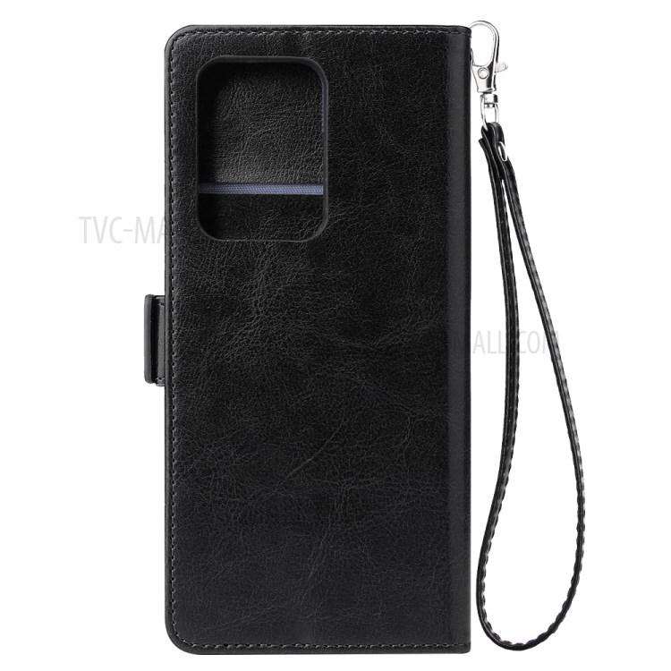 Magnetic Absorbed Zipper Leather Shell for Samsung Galaxy S20 Ultra - Black-3