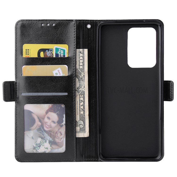 Magnetic Absorbed Zipper Leather Shell for Samsung Galaxy S20 Ultra - Black-6