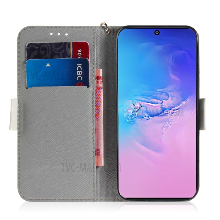 Light Spot Decor Pattern Printing Wallet Leather Phone Shell for Samsung Galaxy A91/S10 Lite - Pug-7