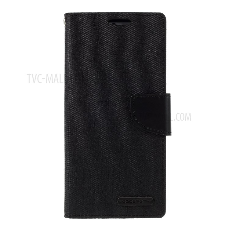 MERCURY GOOSPERY Canvas Diary Leather Cell Phone Case for Samsung Galaxy S20 Plus - Black-2