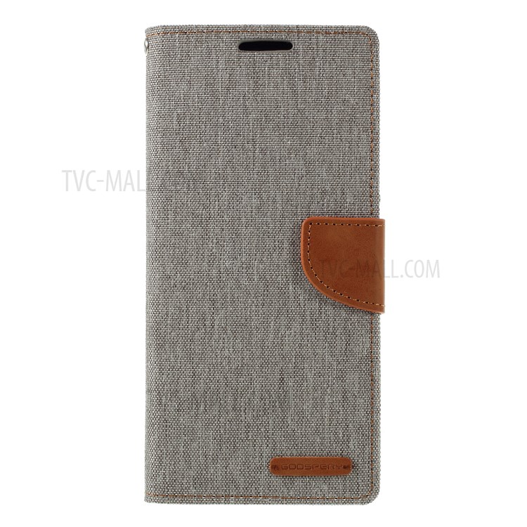 MERCURY GOOSPERY Canvas Diary Leather Wallet Case for Samsung Galaxy S20 Ultra - Grey-2