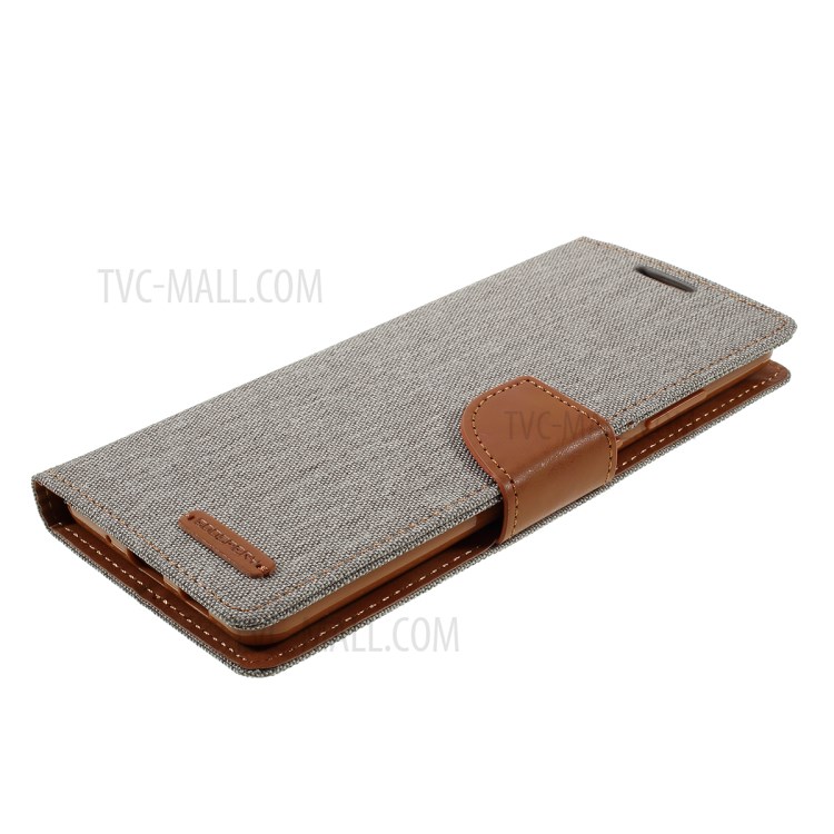 MERCURY GOOSPERY Canvas Diary Leather Wallet Case for Samsung Galaxy S20 Ultra - Grey-4