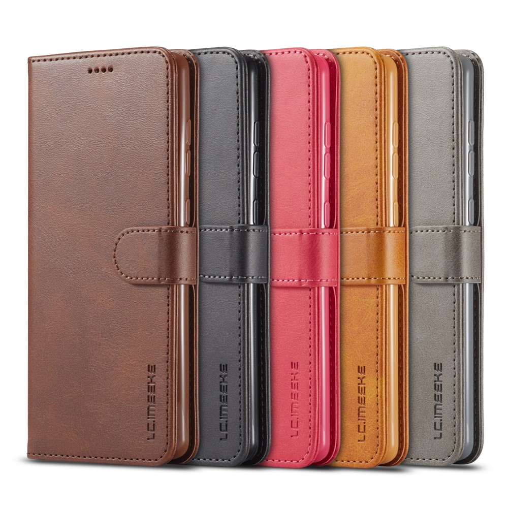 Lc. Case de Billetera de Cuero Imeeke Para Samsung Galaxy A81/Note 10 Lite - Café