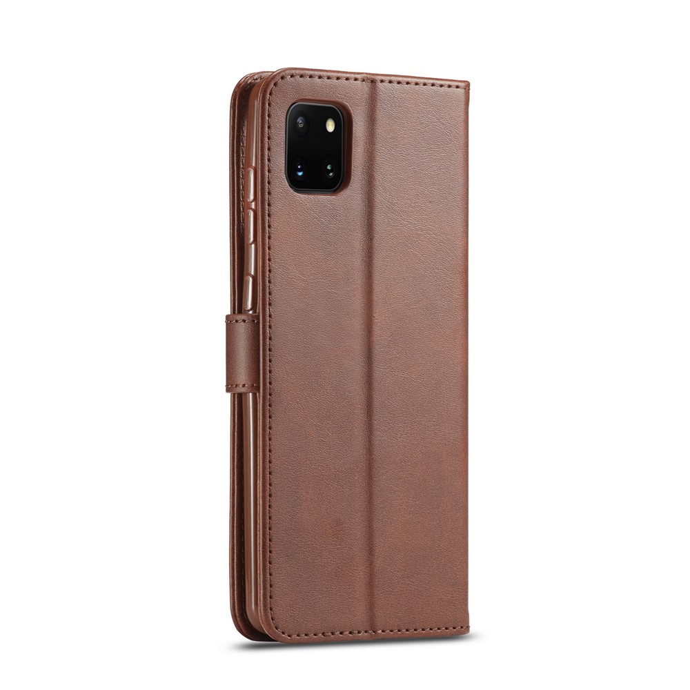 Lc. Étui de Support de Portefeuille en Cuir Imeeke Pour Samsung Galaxy A81 / Note 10 Lite - Café