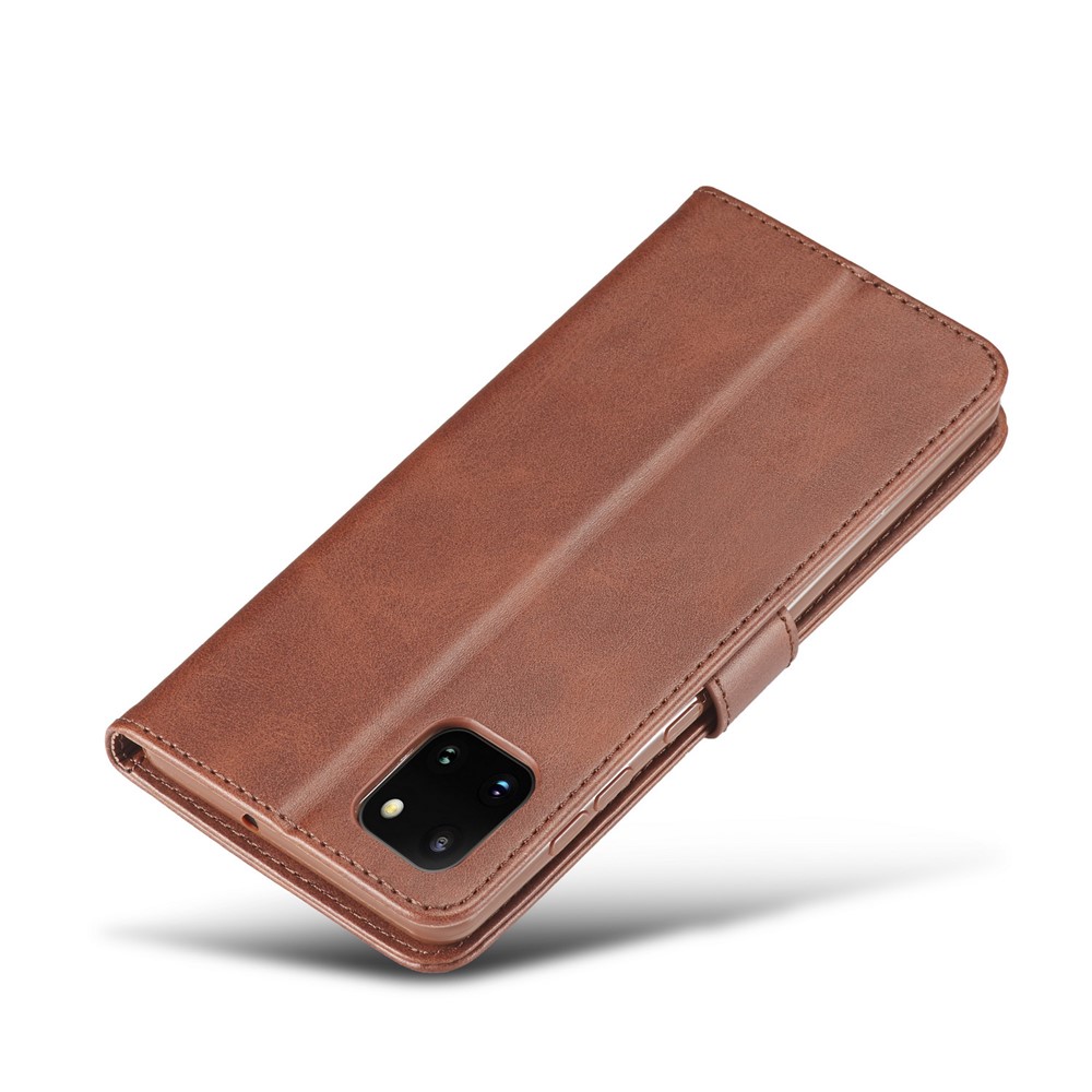 Lc. Étui de Support de Portefeuille en Cuir Imeeke Pour Samsung Galaxy A81 / Note 10 Lite - Café