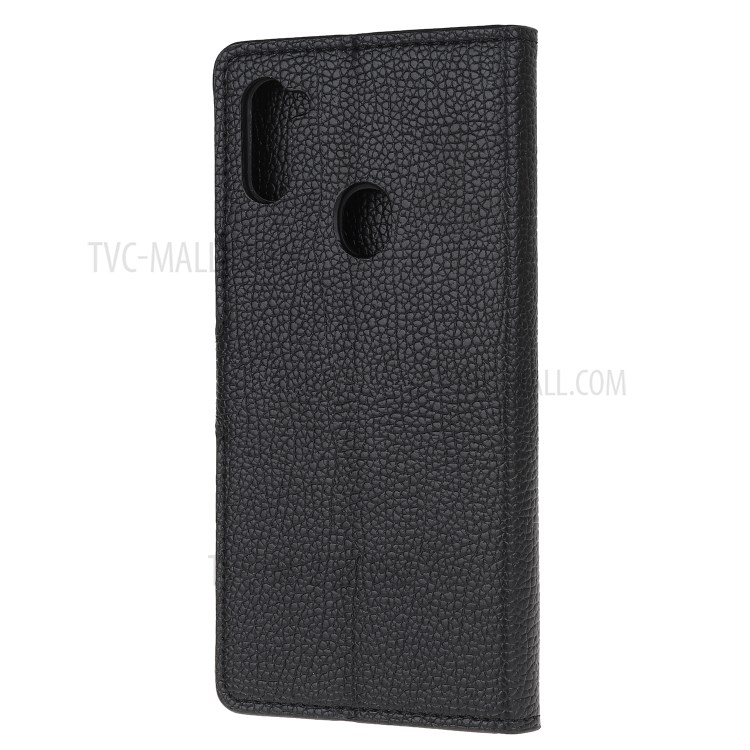 Litchi Texture Leather Protection Shell with Wallet Stand for Samsung Galaxy A11-3