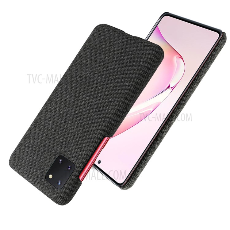 Cloth Texture Hard Back Case for Samsung Galaxy A81/Note 10 Lite - Black-2