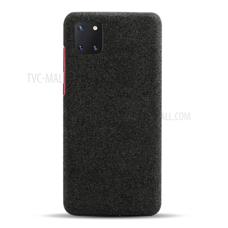 Cloth Texture Hard Back Case for Samsung Galaxy A81/Note 10 Lite - Black-3