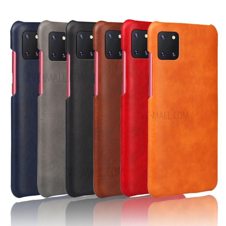 KSQ Crazy Horse PU Leather Coated Plastic Shell for Samsung Galaxy A81/Note 10 Lite - Black-5