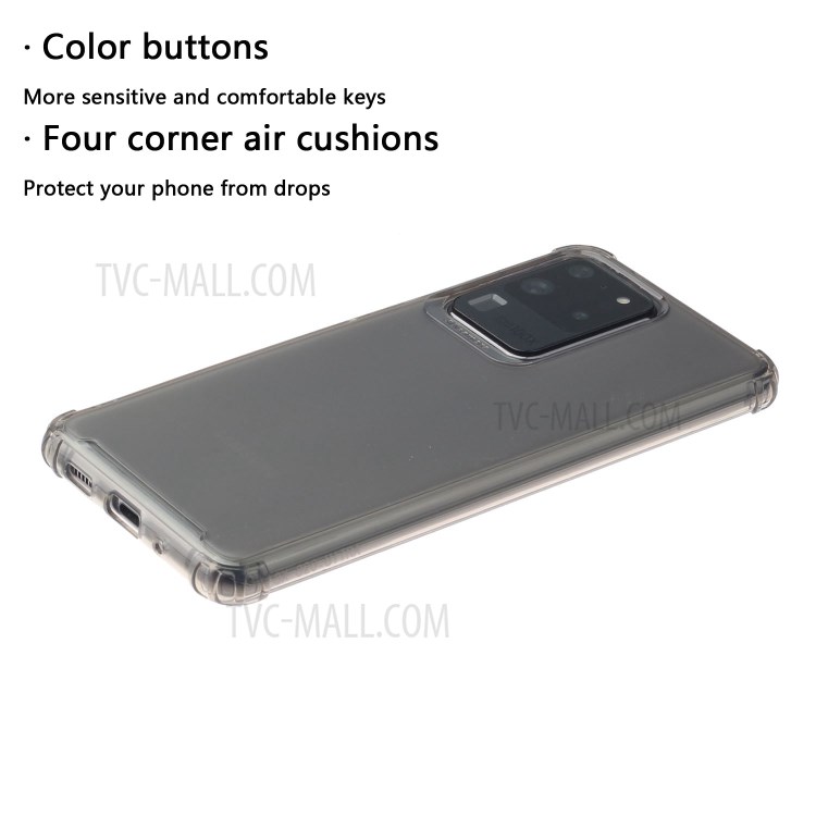 Drop-proof Matte TPU Phone Case for Samsung Galaxy S20 Ultra - Grey-2