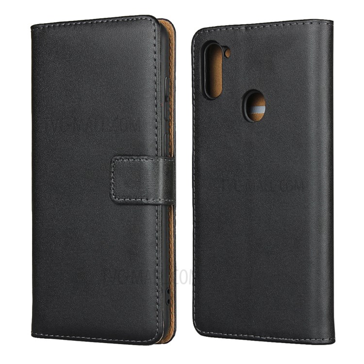 Genuine Leather Wallet Cover Mobile Phone Case for Samsung Galaxy A11
