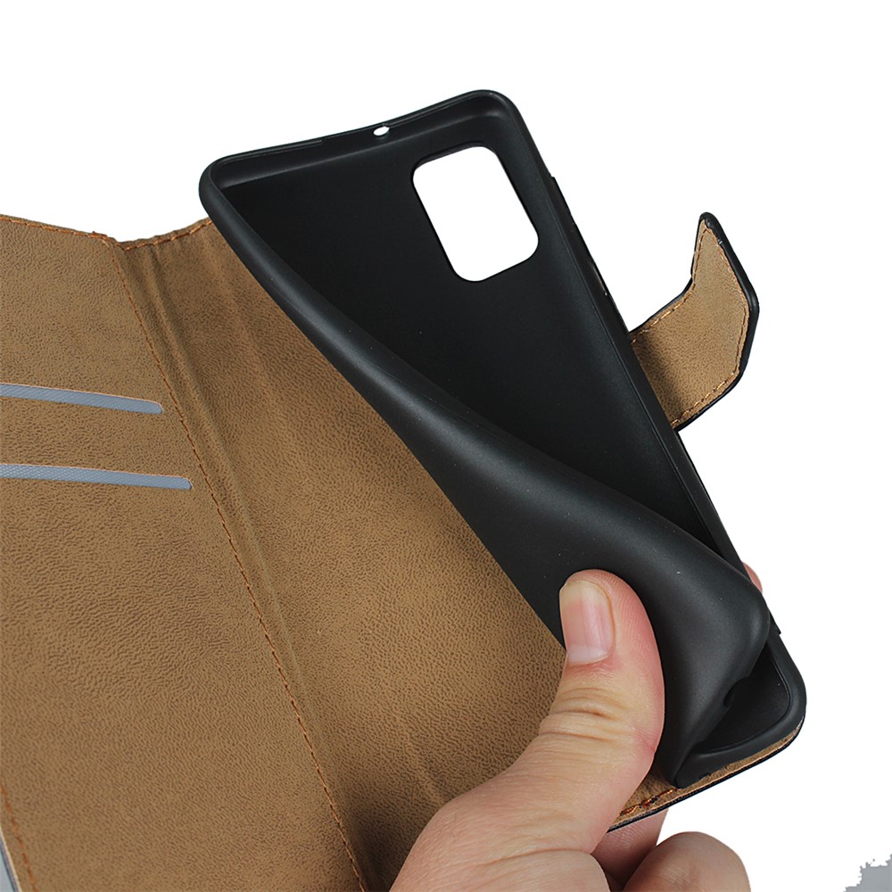 Genuine Leather Shell with Stand Wallet Protective Case for Samsung Galaxy A41 (Global Version)-12