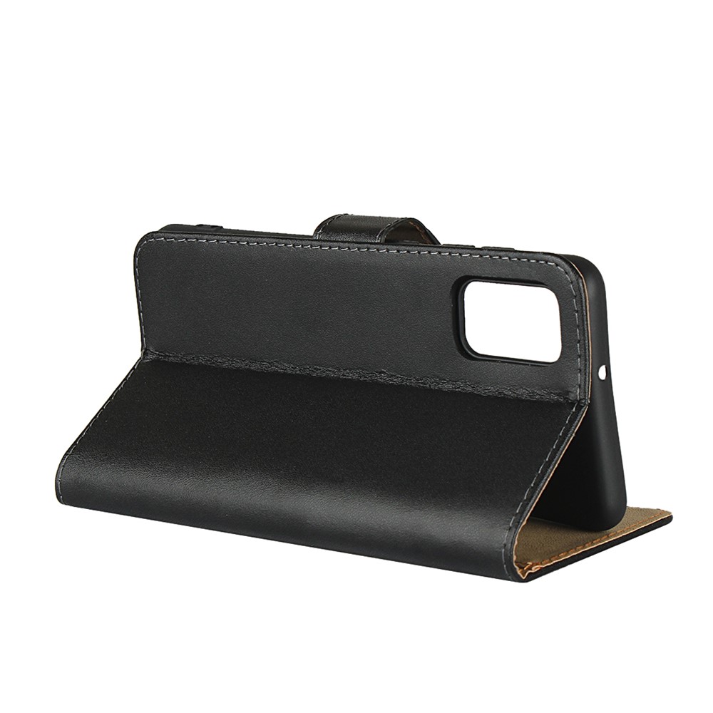 Genuine Leather Shell with Stand Wallet Protective Case for Samsung Galaxy A41 (Global Version)-6