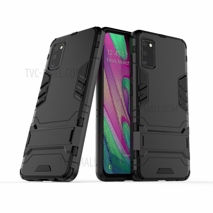 2 En 1 Hybride PC + Étui TPU Béquille Mobile Pour Samsung Galaxy A41 (version Internationale) - Noir-2