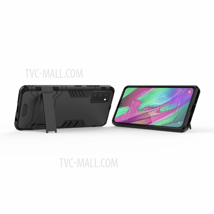 2 En 1 Hybride PC + Étui TPU Béquille Mobile Pour Samsung Galaxy A41 (version Internationale) - Noir-4