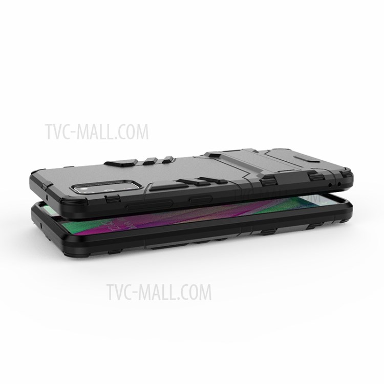 2 En 1 Hybride PC + Étui TPU Béquille Mobile Pour Samsung Galaxy A41 (version Internationale) - Noir-6