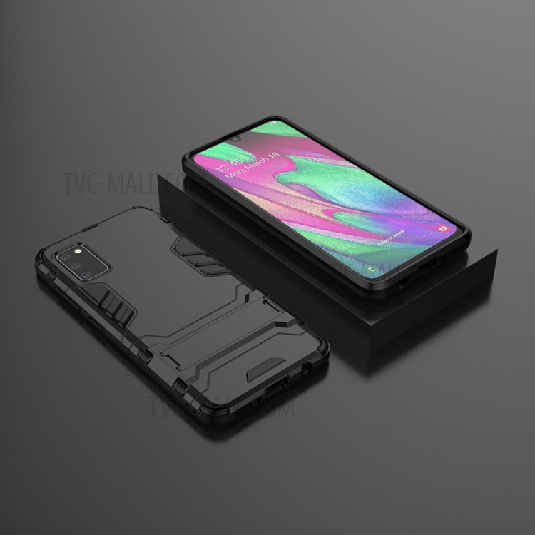 2 En 1 Hybride PC + Étui TPU Béquille Mobile Pour Samsung Galaxy A41 (version Internationale) - Noir-8
