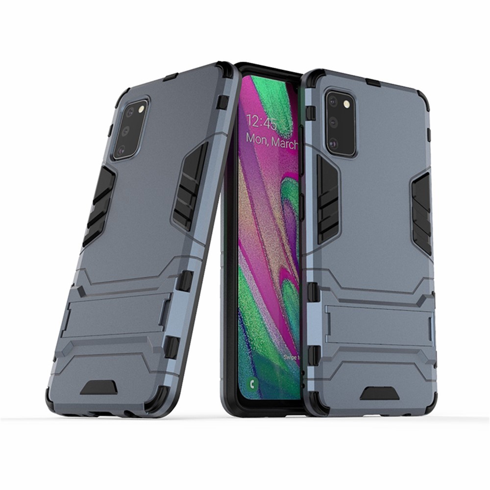 2 в 1 Гибридном пк + TPU Kickstand Mobile Case Для Samsung Galaxy A41 (глобальная Версия) - Синий-2