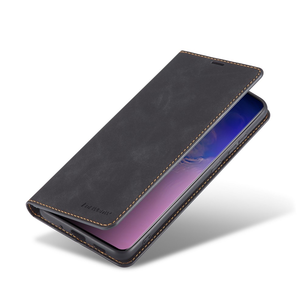 FORWENW Fantasy Series Silky Touch Leather Wallet Stand Case for Samsung Galaxy A91/S10 Lite - Black-3