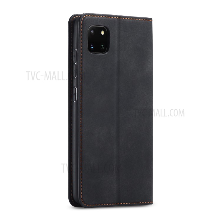 FORWENW Fantasy Series Silky Touch Leather Stand Case for Samsung Galaxy A81/Note 10 Lite - Black-3