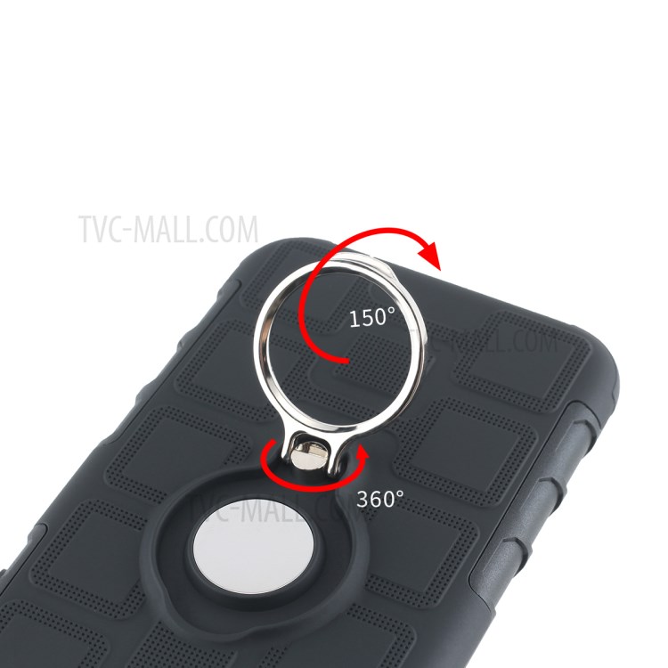 TPU PC Hybrid Case with Magnetic Car Mount Ring Holder for Samsung Galaxy A71 SM-A715 - Black-10