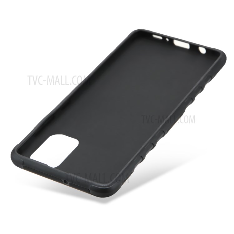 TPU PC Hybrid Case with Magnetic Car Mount Ring Holder for Samsung Galaxy A71 SM-A715 - Black-7