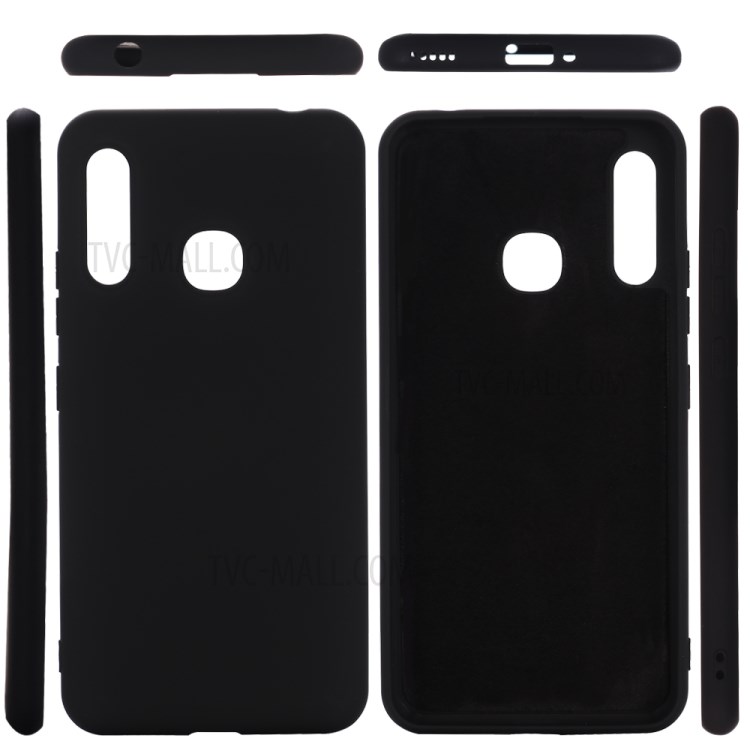 Liquid Silicone Shell Case for Samsung Galaxy A70e - Black-2