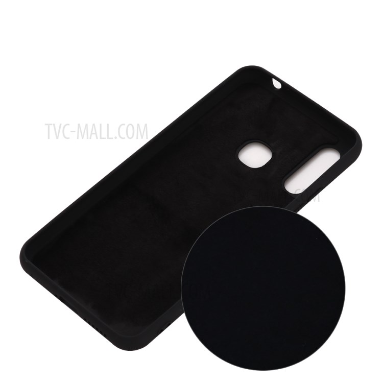 Liquid Silicone Shell Case for Samsung Galaxy A70e - Black-3
