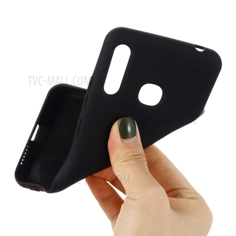 Liquid Silicone Shell Case for Samsung Galaxy A70e - Black-4