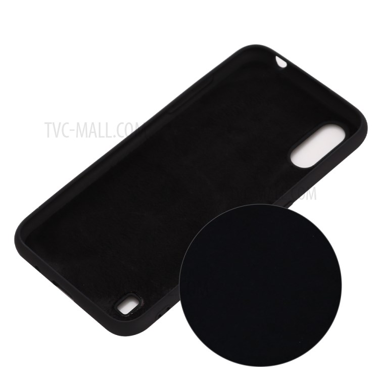 Liquid Silicone Back Case for Samsung Galaxy A01 - Black-3