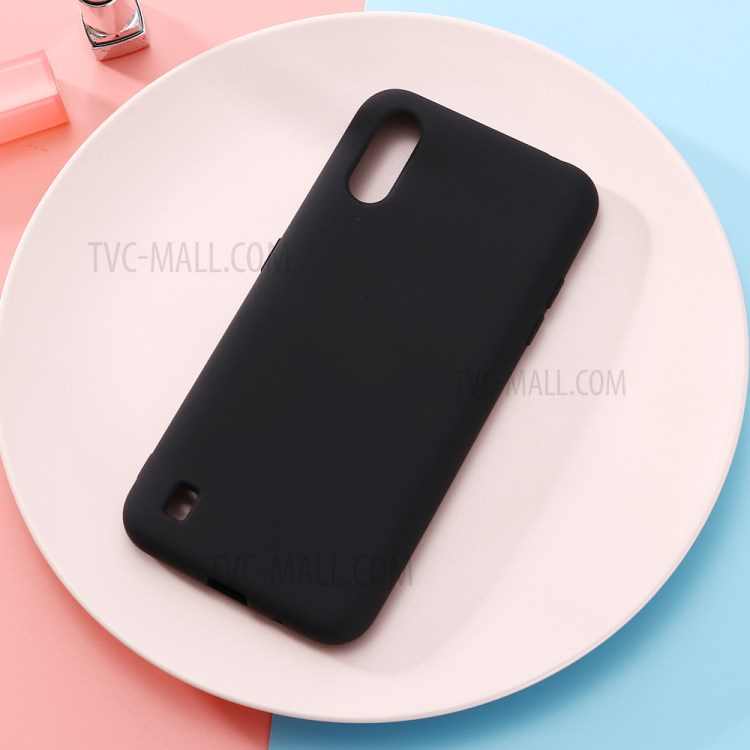 Liquid Silicone Back Case for Samsung Galaxy A01 - Black-5