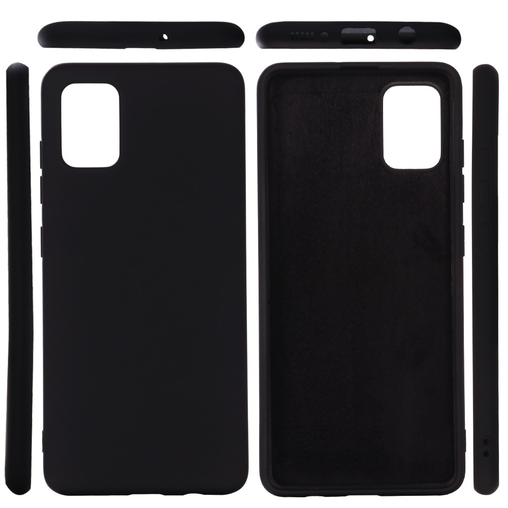 Capa de Silicone Líquido à Prova de Choque Para o Samsung Galaxy A41 (versão Global) - Preto-2