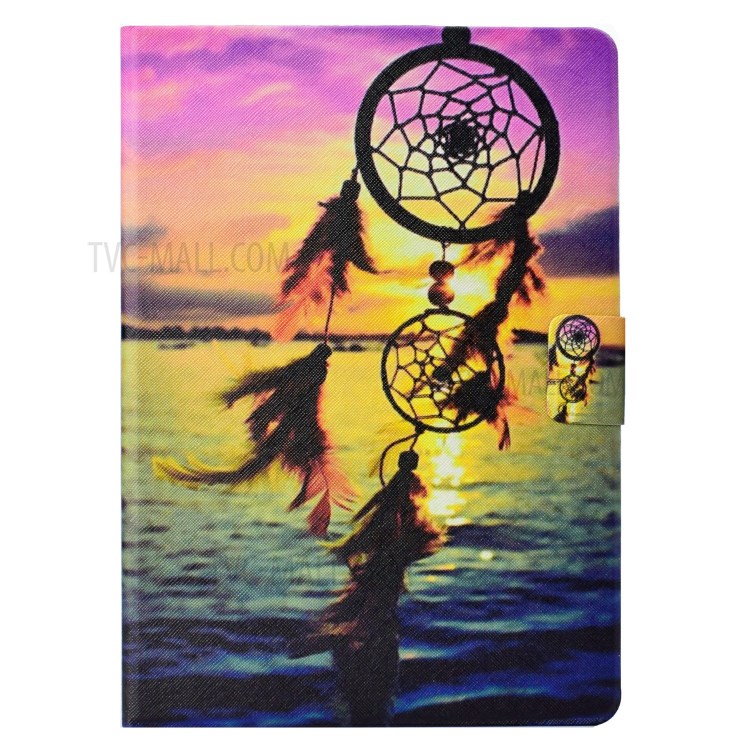 Pattern Printing PU Leather Card Holder Case for Samsung Galaxy Tab S6 Lite P610 P615 - Sunset Dream Catcher-2