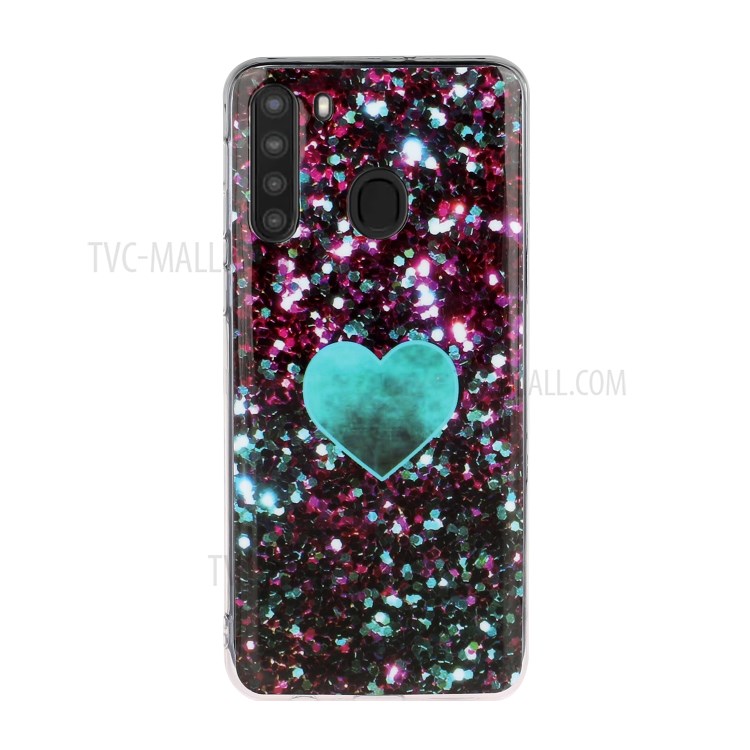 Marble Pattern IMD TPU Phone Cover for Samsung Galaxy A21 - Style A-1
