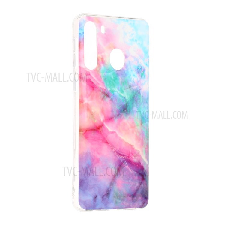 Marmo Modello Della Copertura Del Telefono IMD TPU Per La Galassia A21 - Stile F-3