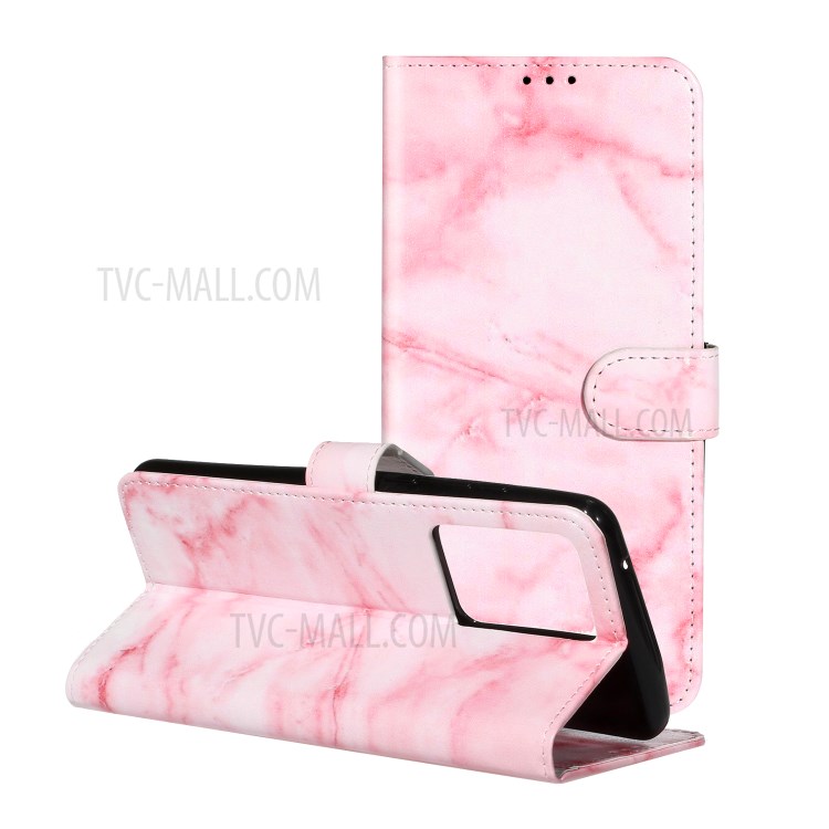 Pattern Printing Magnetic Leather Wallet Cover Phone Case for Samsung Galaxy S20 Plus/S20 Plus 5G - Pink-1