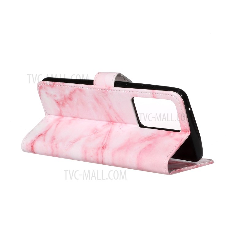 Pattern Printing Magnetic Leather Wallet Cover Phone Case for Samsung Galaxy S20 Plus/S20 Plus 5G - Pink-5