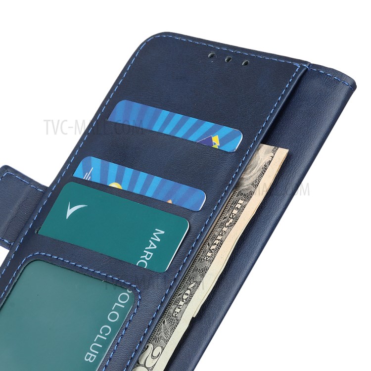 Magnetic PU Leather Wallet Mobile Phone Case for Samsung Galaxy A71 5G SM-A716 - Blue-6