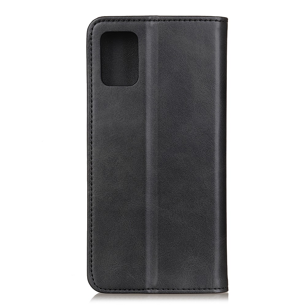 Auto-absorbed Wallet Split Leather Stand Phone Case for Samsung Galaxy A51 SM-A515 - Black-3