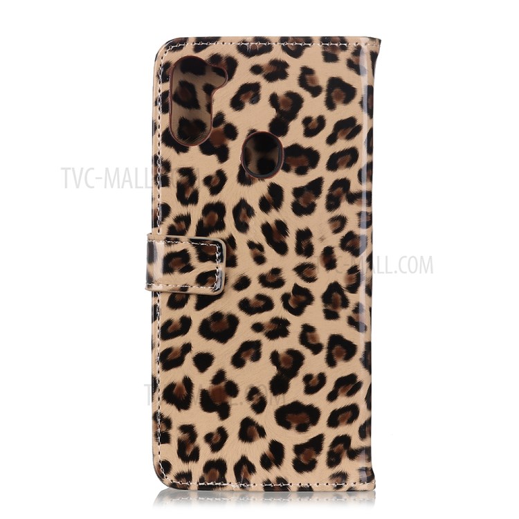 Leopard Pattern Wallet Leather Mobile Phone Case Cover for Samsung Galaxy M11-2